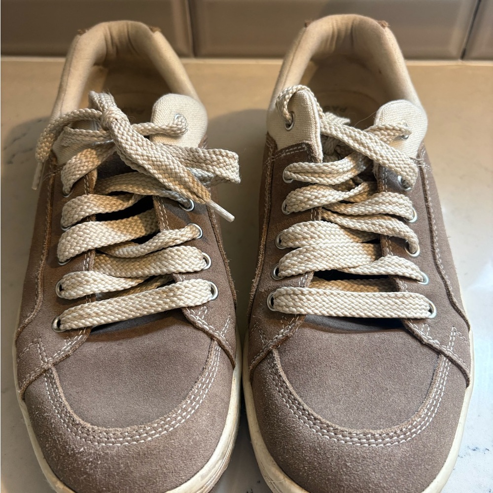 Simple OS 91 Sneakers Men’s Size 10.5 Suede Skate Shoes Taupe Grey